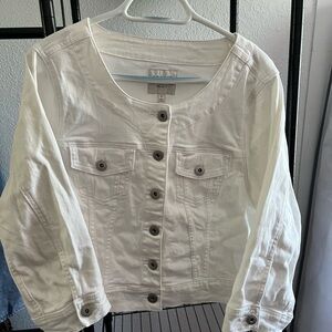 Torrid White Jean Jacket
